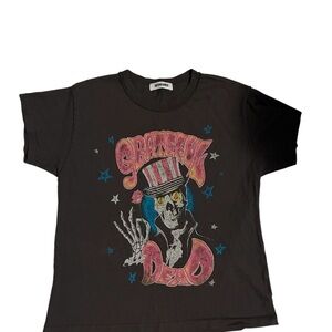 Daydreamer Black Grateful Dead Tee with Skeleton Graphic
